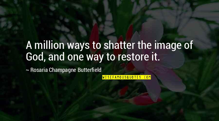 Artsist Quotes By Rosaria Champagne Butterfield: A million ways to shatter the image of