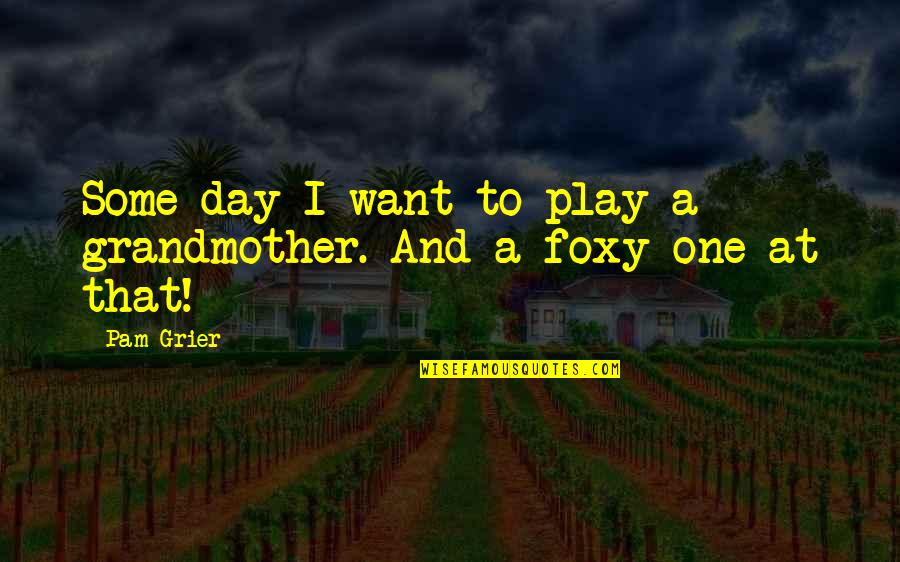 Arzular Ve Quotes By Pam Grier: Some day I want to play a grandmother.