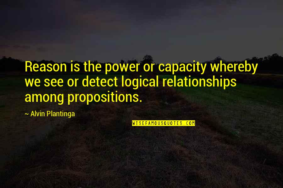 As Byatt Possession Quotes By Alvin Plantinga: Reason is the power or capacity whereby we