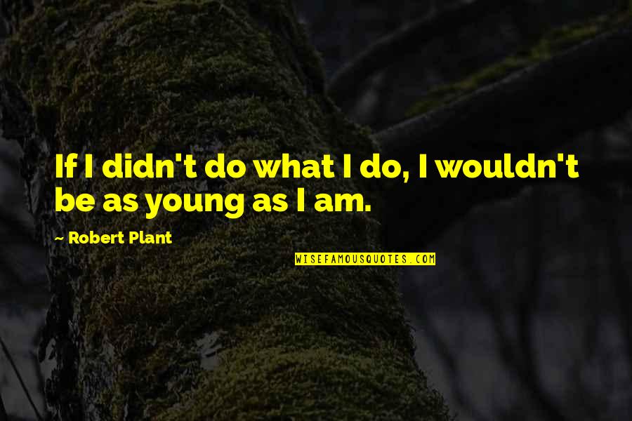 As I Am Quotes By Robert Plant: If I didn't do what I do, I