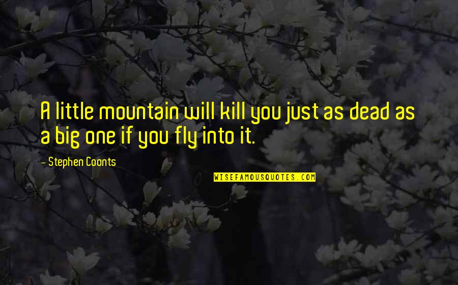 As If Quotes By Stephen Coonts: A little mountain will kill you just as