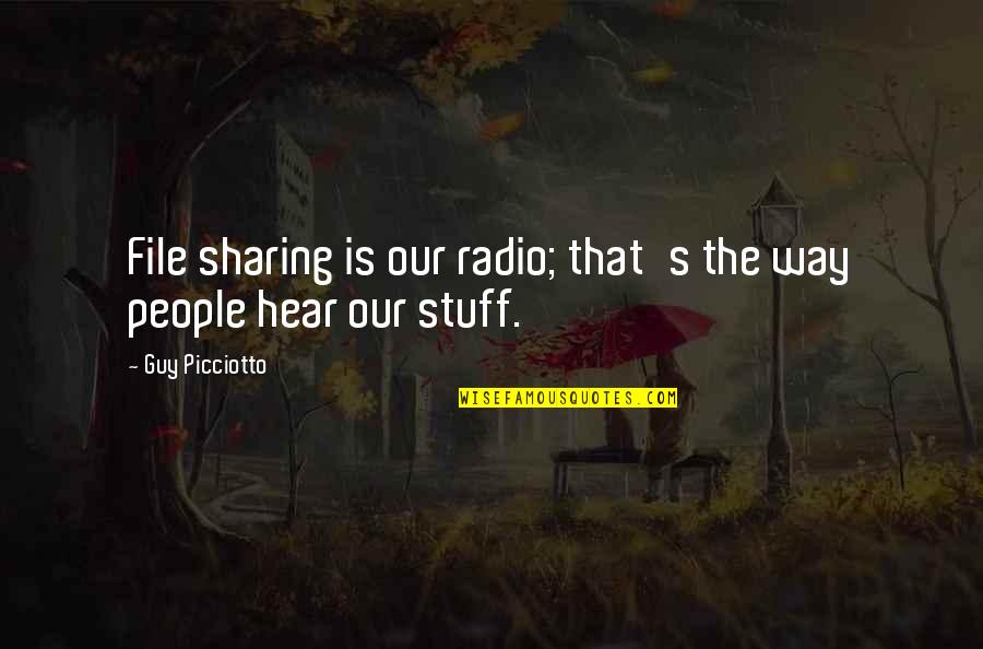 As Long As I Got King Jesus Quotes By Guy Picciotto: File sharing is our radio; that's the way