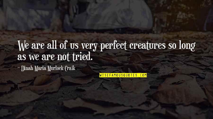 As Long As You Tried Quotes By Dinah Maria Murlock Craik: We are all of us very perfect creatures