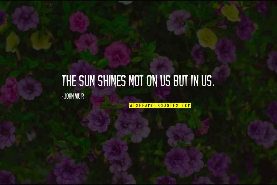 As The Sun Shines Quotes By John Muir: The sun shines not on us but in