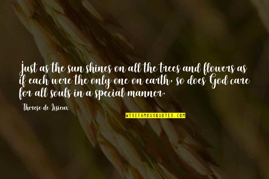 As The Sun Shines Quotes By Therese De Lisieux: Just as the sun shines on all the