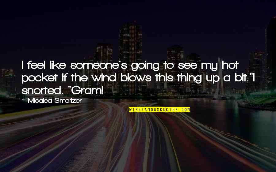 As The Wind Blows Quotes By Micalea Smeltzer: I feel like someone's going to see my