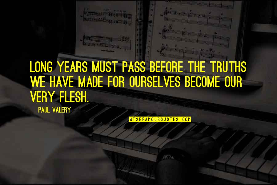 As The Years Pass Quotes By Paul Valery: Long years must pass before the truths we