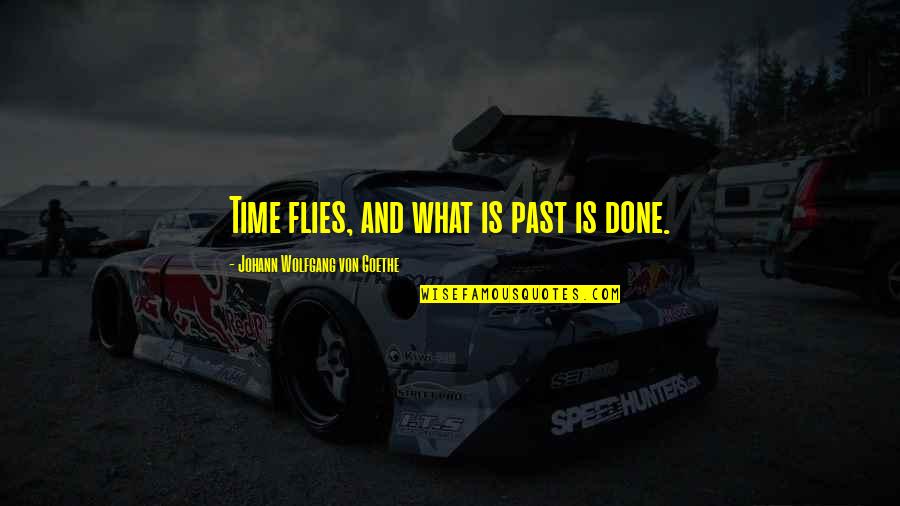 As Time Flies Quotes By Johann Wolfgang Von Goethe: Time flies, and what is past is done.