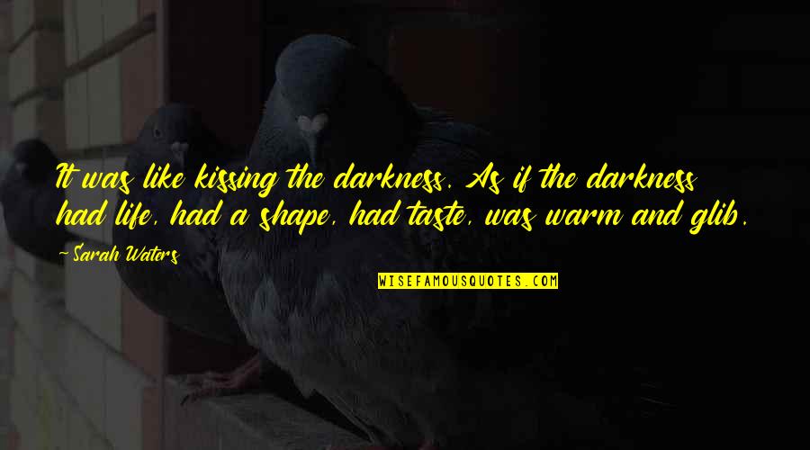 As Warm As Quotes By Sarah Waters: It was like kissing the darkness. As if
