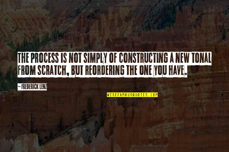 As You Embark On A New Journey Quotes By Frederick Lenz: The process is not simply of constructing a