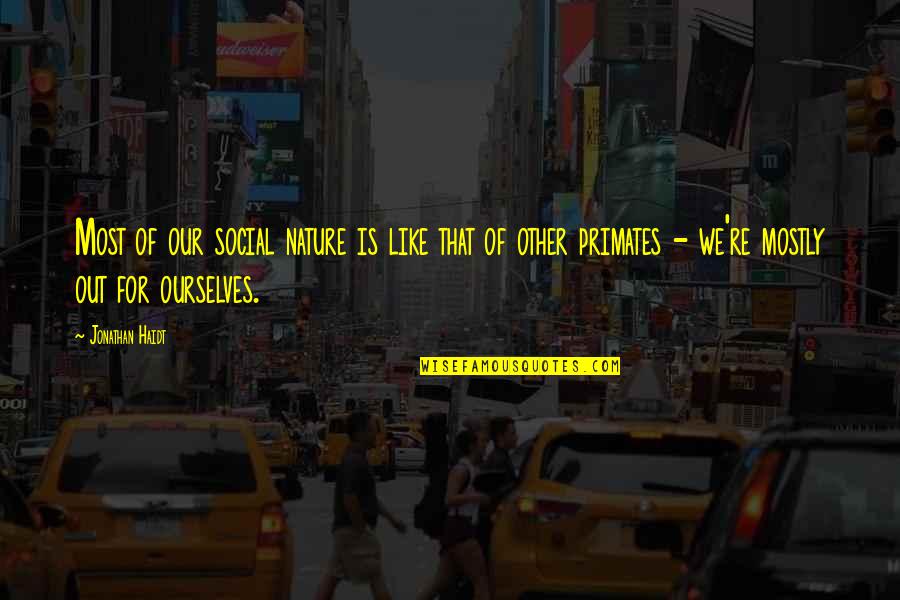 As You Like It Nature Quotes By Jonathan Haidt: Most of our social nature is like that As You Like It Nature Quotes By Jonathan Haidt: Most of our social nature is like that