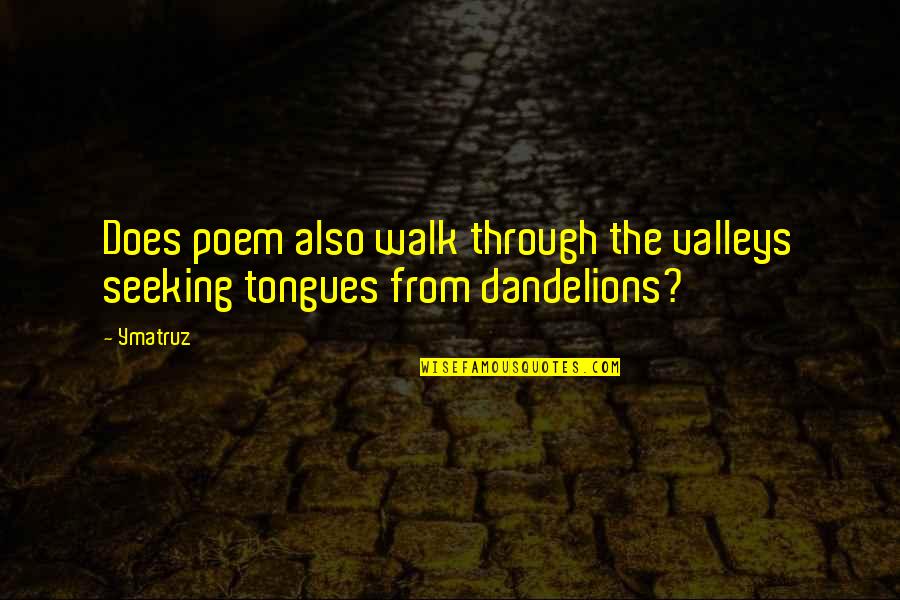 Asake Quotes By Ymatruz: Does poem also walk through the valleys seeking