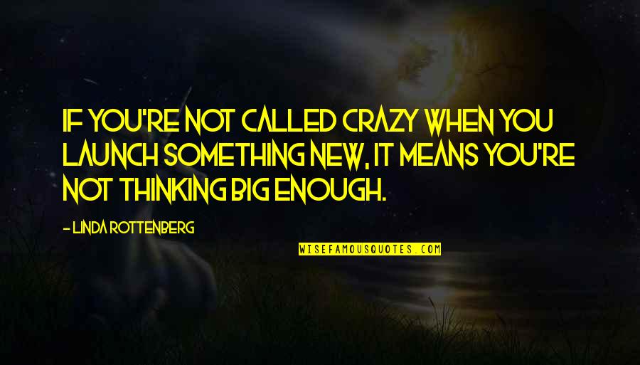 Asavari Raga Quotes By Linda Rottenberg: If you're not called crazy when you launch