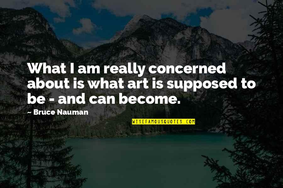 Ascena Benefits Quotes By Bruce Nauman: What I am really concerned about is what