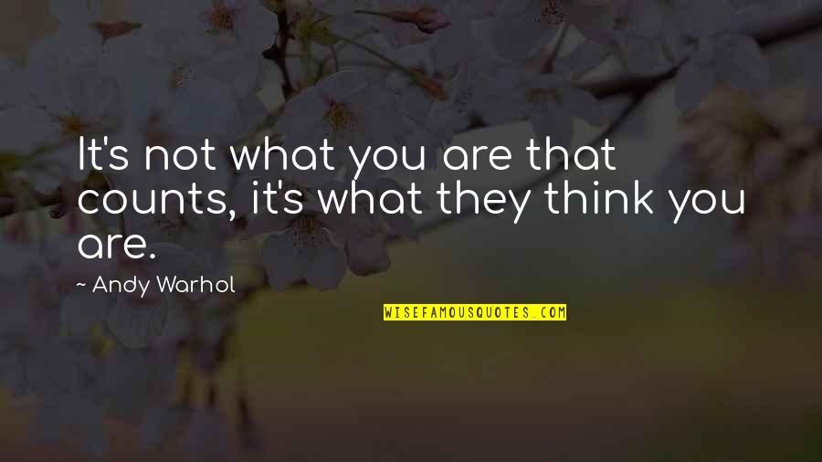 Aschenputtel Cinderella Quotes By Andy Warhol: It's not what you are that counts, it's