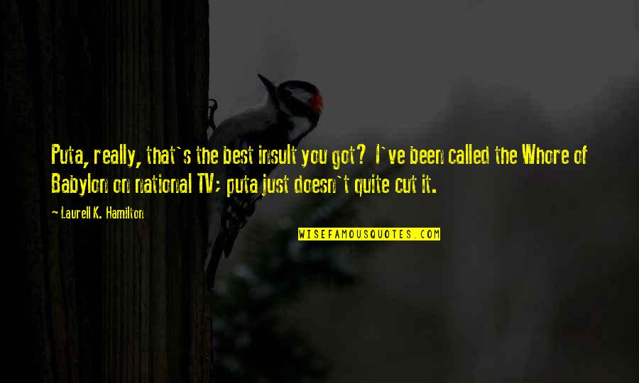 Ascheri Barbera Quotes By Laurell K. Hamilton: Puta, really, that's the best insult you got? Ascheri Barbera Quotes By Laurell K. Hamilton: Puta, really, that's the best insult you got?