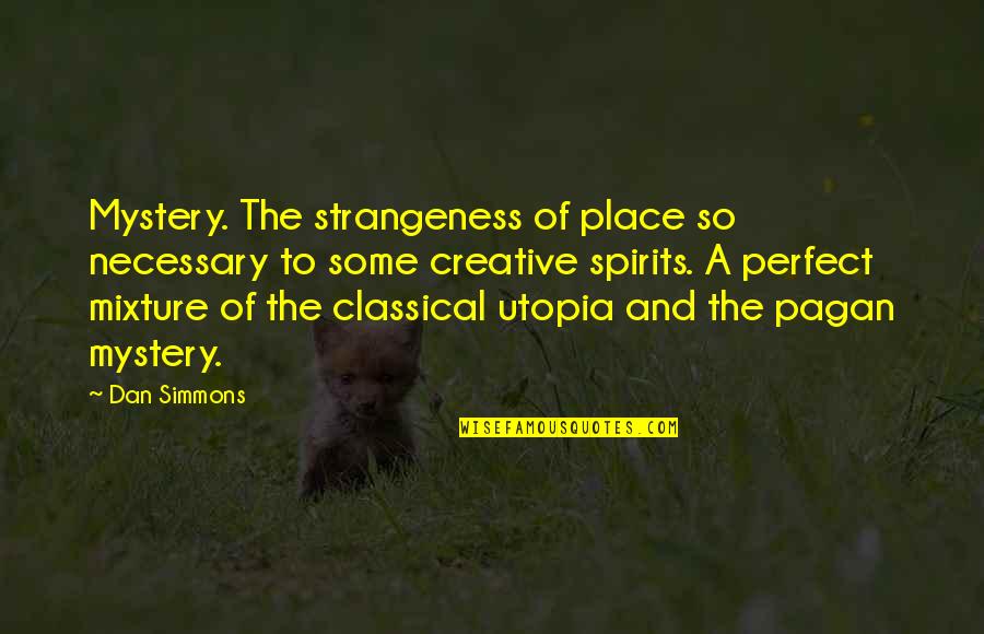 Ascott Group Quotes By Dan Simmons: Mystery. The strangeness of place so necessary to