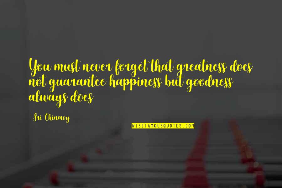 Ascuing Quotes By Sri Chinmoy: You must never forget that greatness does not