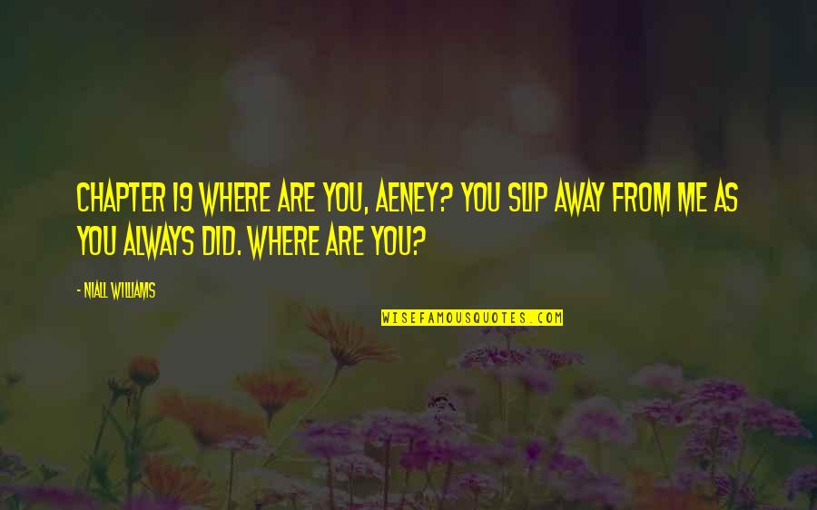 Asesoramiento In English Quotes By Niall Williams: Chapter 19 Where are you, Aeney? You slip
