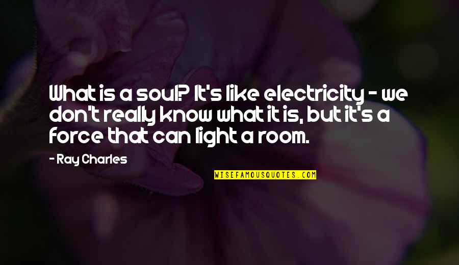 Asfaltul Quotes By Ray Charles: What is a soul? It's like electricity -