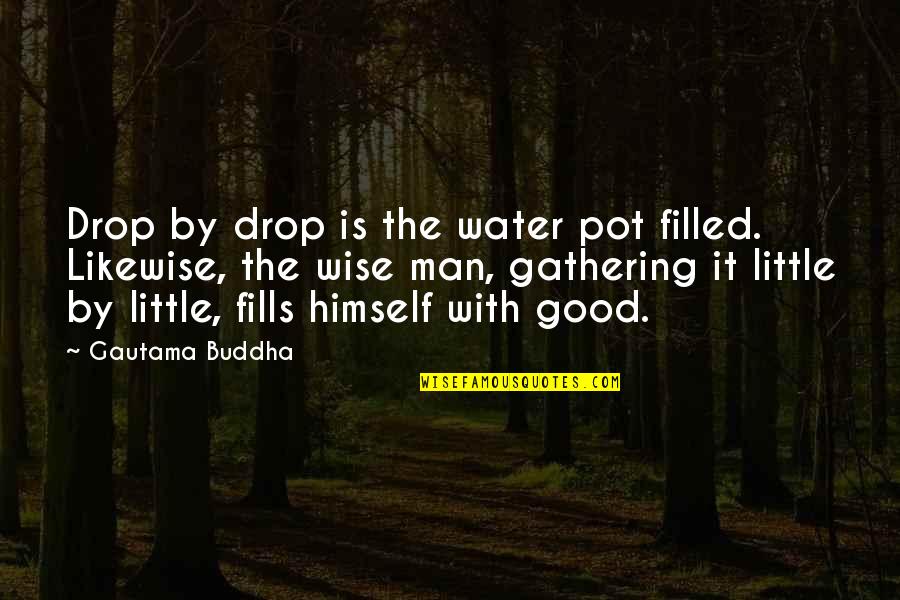 Ash Purdy Quotes By Gautama Buddha: Drop by drop is the water pot filled. Ash Purdy Quotes By Gautama Buddha: Drop by drop is the water pot filled.