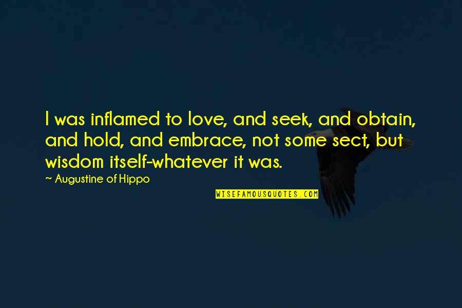 Ashen Josan Quotes By Augustine Of Hippo: I was inflamed to love, and seek, and