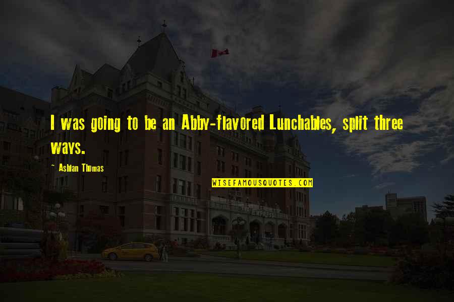 Ashlan Quotes By Ashlan Thomas: I was going to be an Abby-flavored Lunchables, Ashlan Quotes By Ashlan Thomas: I was going to be an Abby-flavored Lunchables,