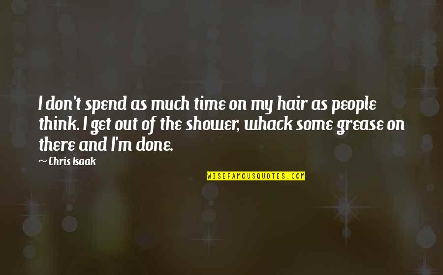 Ashtin Quotes By Chris Isaak: I don't spend as much time on my Ashtin Quotes By Chris Isaak: I don't spend as much time on my