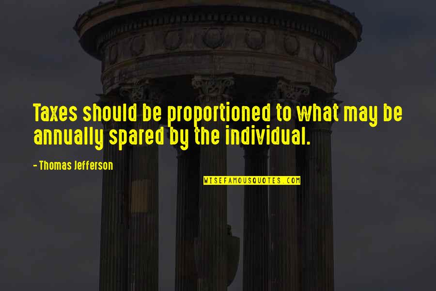 Asian Americans Quotes By Thomas Jefferson: Taxes should be proportioned to what may be