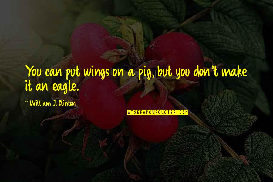 Asian Love Quotes By William J. Clinton: You can put wings on a pig, but