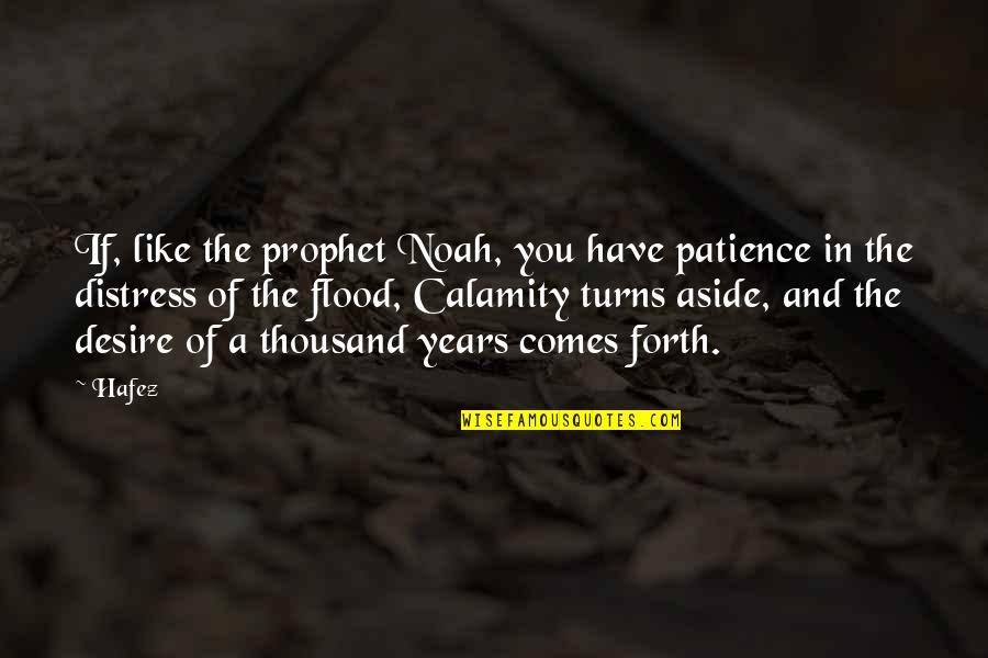 Aside Quotes By Hafez: If, like the prophet Noah, you have patience