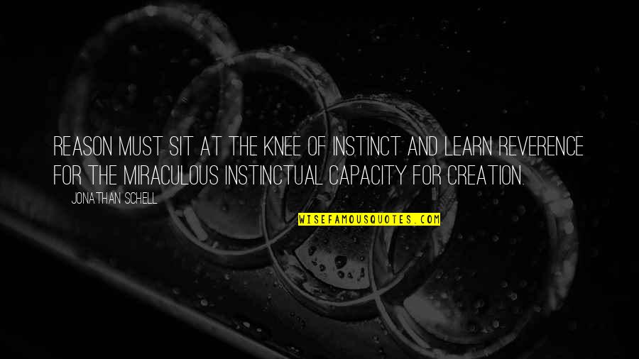 Asignacion Quotes By Jonathan Schell: Reason must sit at the knee of instinct Asignacion Quotes By Jonathan Schell: Reason must sit at the knee of instinct