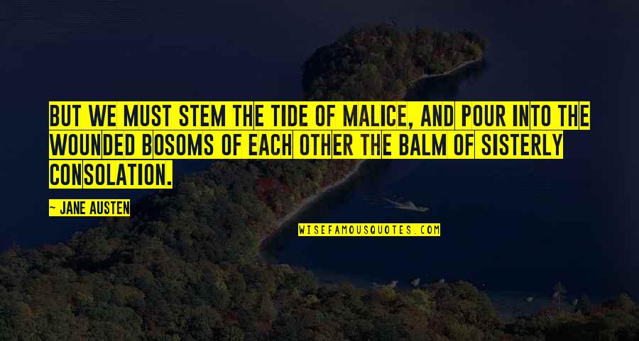 Asigurarea Quotes By Jane Austen: But we must stem the tide of malice, Asigurarea Quotes By Jane Austen: But we must stem the tide of malice,