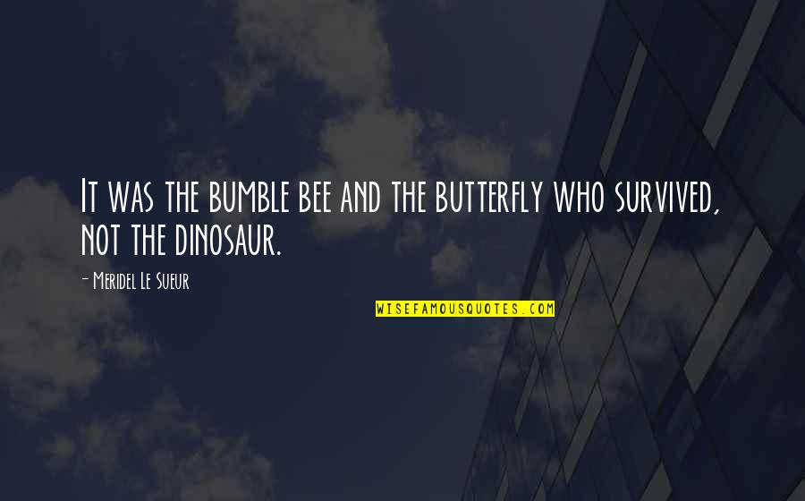 Asirondacks Quotes By Meridel Le Sueur: It was the bumble bee and the butterfly