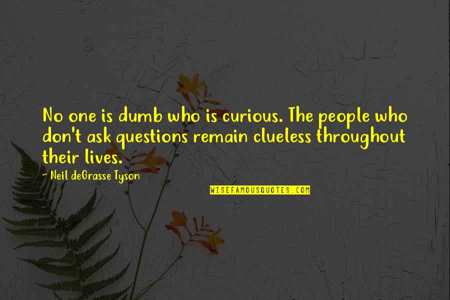 Ask No Questions Quotes By Neil DeGrasse Tyson: No one is dumb who is curious. The