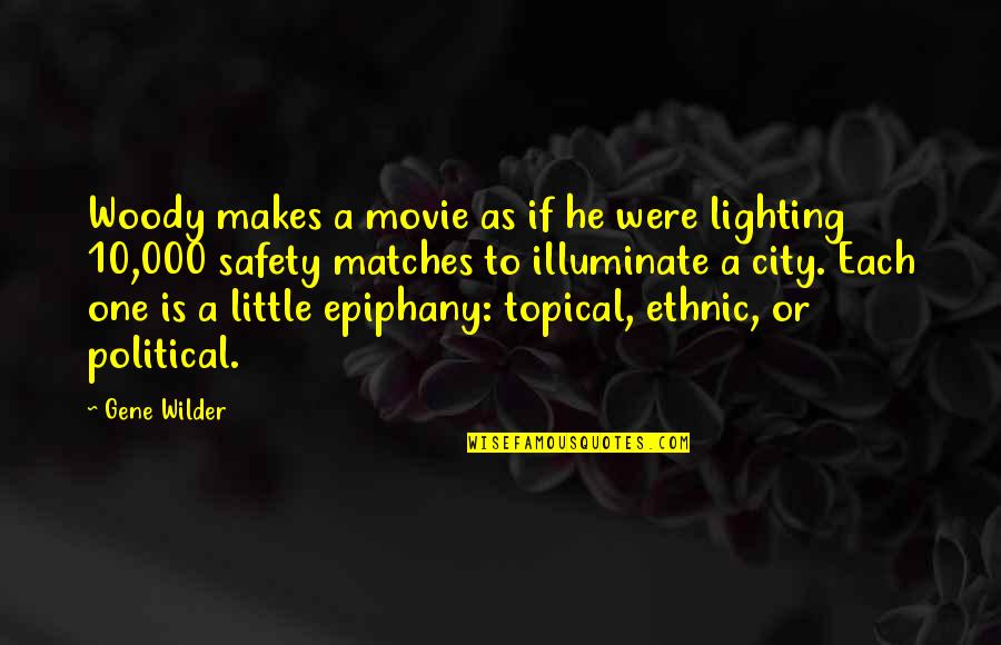 Askadella Quotes By Gene Wilder: Woody makes a movie as if he were Askadella Quotes By Gene Wilder: Woody makes a movie as if he were