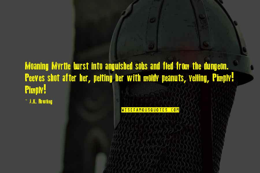 Askerlik Quotes By J.K. Rowling: Moaning Myrtle burst into anguished sobs and fled