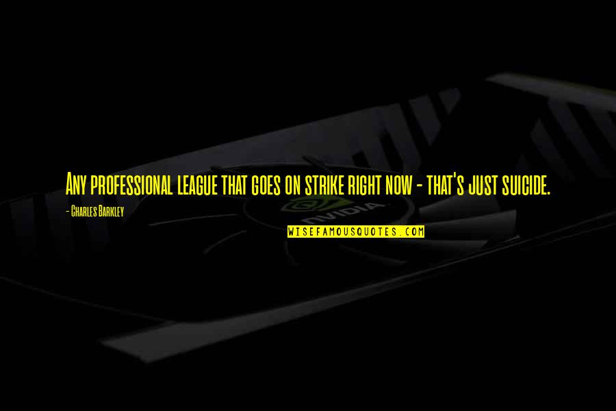 Asking God For Things Quotes By Charles Barkley: Any professional league that goes on strike right