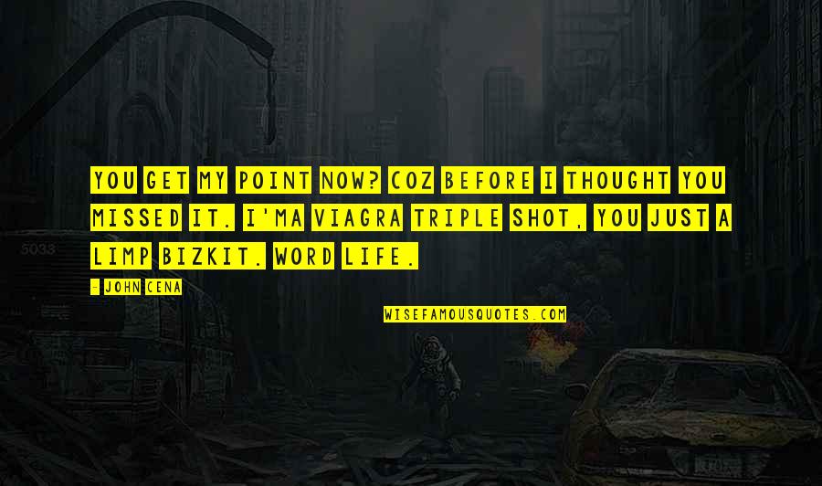 Asking Tough Questions Quotes By John Cena: You get my point now? Coz before I