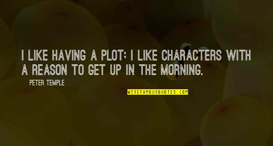 Aslockton School Quotes By Peter Temple: I like having a plot; I like characters