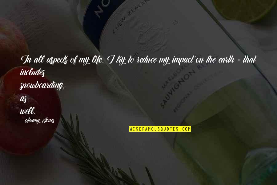Aspects Of Life Quotes By Jeremy Jones: In all aspects of my life, I try Aspects Of Life Quotes By Jeremy Jones: In all aspects of my life, I try