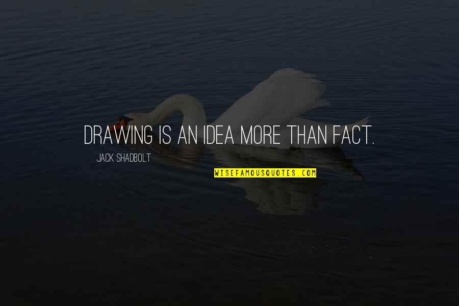 Aspirates Quotes By Jack Shadbolt: Drawing is an idea more than fact.