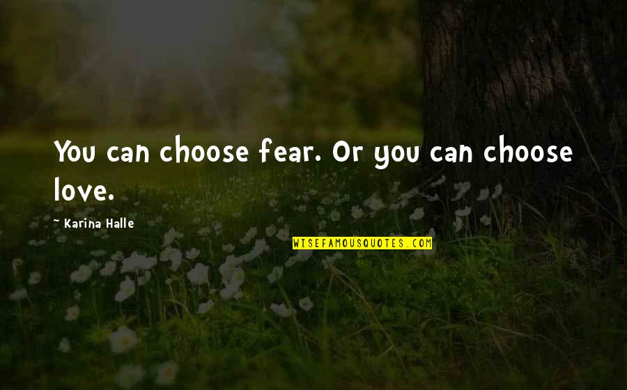 Asra The Arcana Quotes By Karina Halle: You can choose fear. Or you can choose Asra The Arcana Quotes By Karina Halle: You can choose fear. Or you can choose