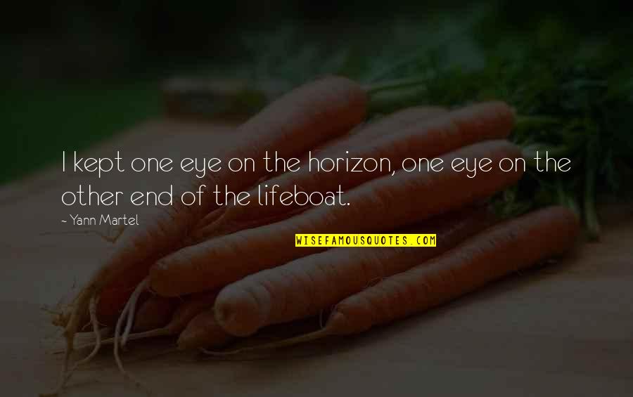 Assalto Criciuma Quotes By Yann Martel: I kept one eye on the horizon, one