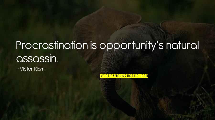 Assassin Quotes By Victor Kiam: Procrastination is opportunity's natural assassin.