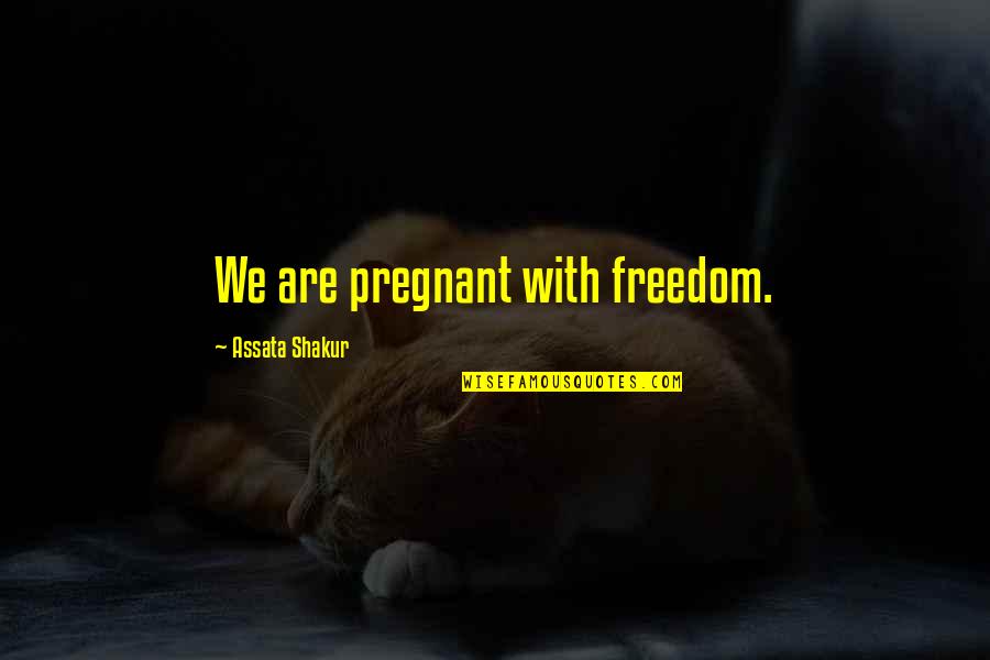 Assata Quotes By Assata Shakur: We are pregnant with freedom. Assata Quotes By Assata Shakur: We are pregnant with freedom.