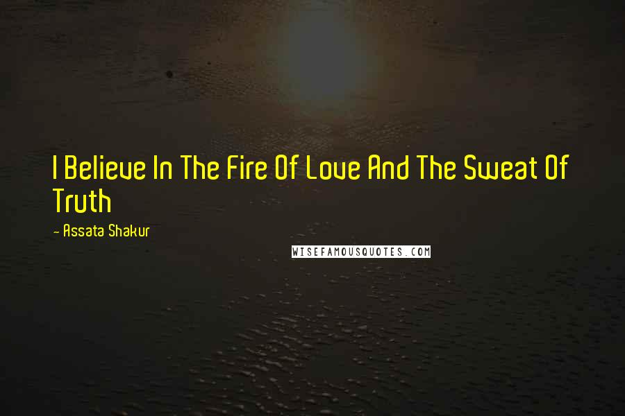 Assata Shakur quotes: I Believe In The Fire Of Love And The Sweat Of Truth