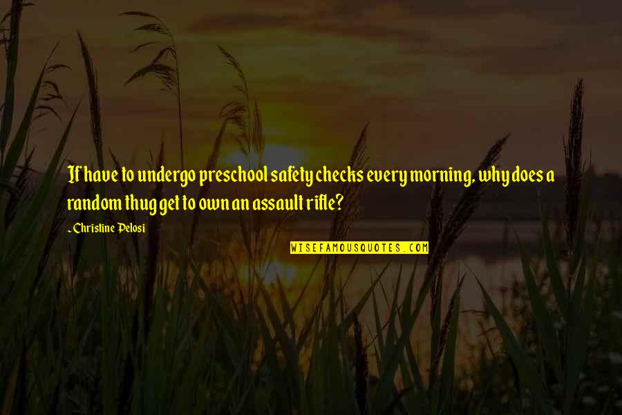 Assault Quotes By Christine Pelosi: If have to undergo preschool safety checks every Assault Quotes By Christine Pelosi: If have to undergo preschool safety checks every