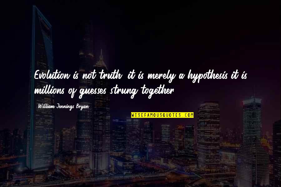 Assembles Amino Quotes By William Jennings Bryan: Evolution is not truth; it is merely a Assembles Amino Quotes By William Jennings Bryan: Evolution is not truth; it is merely a