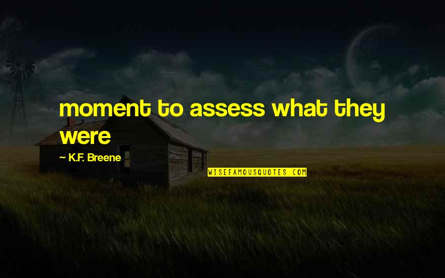 Assess Quotes By K.F. Breene: moment to assess what they were Assess Quotes By K.F. Breene: moment to assess what they were